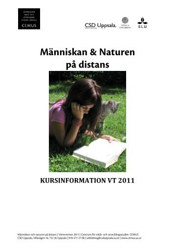 Kursinformationshäfte till Människan och naturen på ... - CSD Uppsala