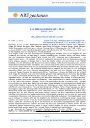 Kulturkalender Mai 2013 - Embajada de la RepÃºblica Argentina en ...