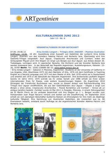 Kulturkalender Juni 2012