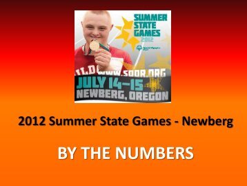 BY THE NUMBERS - Special Olympics Oregon