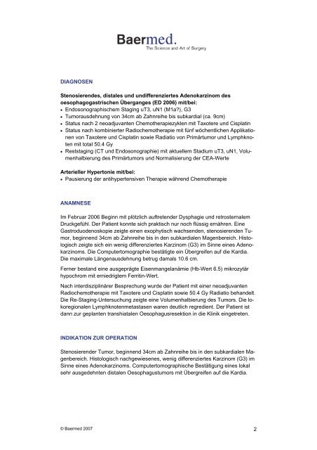 Speiseröhrenkarzinom