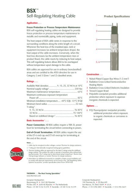 Self-Regulating Heating Cable