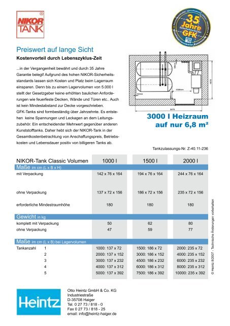 35 Jahre - Otto Heintz GmbH & Co. KG