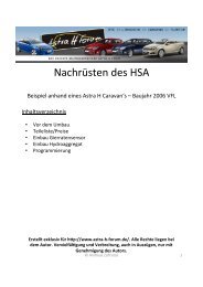 HSA NachrÃ¼sten - Astra H Forum