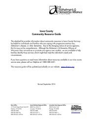 Iowa County Community Resource Guide - Alzheimer's & Dementia ...