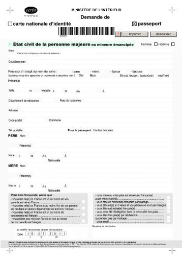 Formulaire Cerfa nÃ‚Â°12100*02