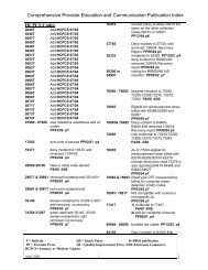 Comprehensive Provider Education and Communication Publication . 