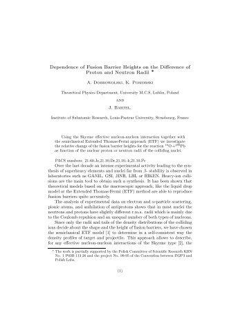 Dependence of Fusion Barrier Heights on the Difference of Proton ...