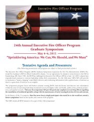 24th Annual Executive Fire Officer Program Graduate Symposium ...