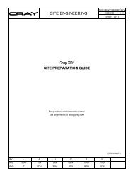 Cray XD1 Site Preparation Guide