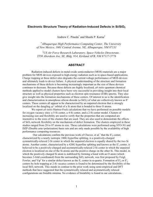 Electronic Structure Theory of Radiation-Induced Defects in Si/SiO2