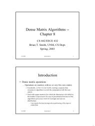 Dense Matrix Algorithms -- Chapter 8 Introduction