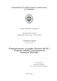 Programowanie w jÄzyku Fortran 90/95 - Program wÅasny ...