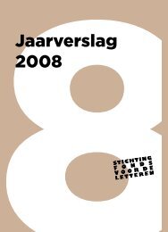 Jaarverslag-2008-fvdl (Pdf file) - Nederlands Letterenfonds