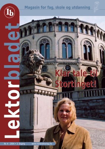 Lektorbladet 4 2004 - Norsk Lektorlag