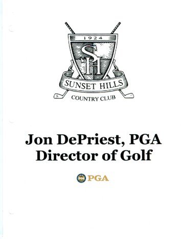 Jon DePriest, PGA Director of Golf - Gateway PGA