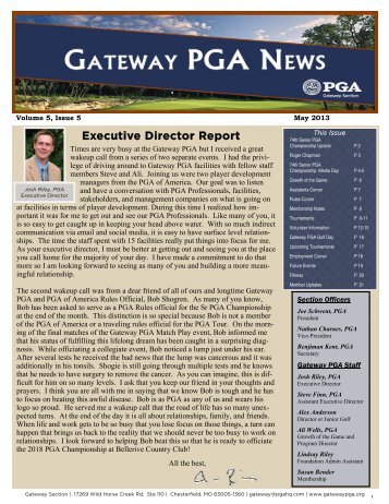 Executive Director Report - Gateway PGA
