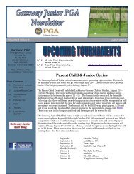 Parent Child & Junior Series - Gateway PGA