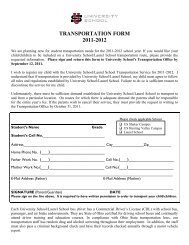 11-12 US TRANSPORTATION FORM - University School