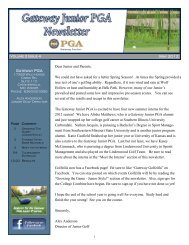 May 2012 Gateway PGA Dear Junior and Parents, We could not ...