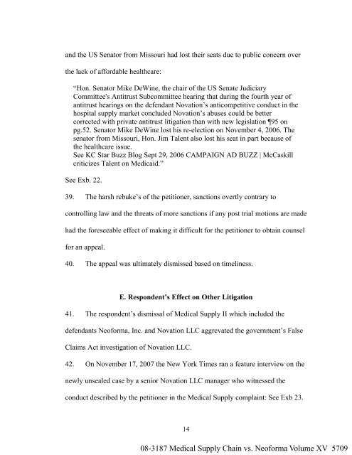 08-3187 Volume Appendix15.pdf - Medical Supply Chain