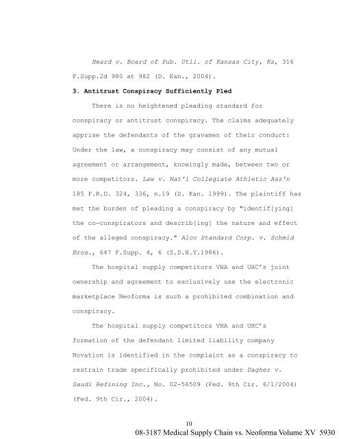 08-3187 Volume Appendix15.pdf - Medical Supply Chain