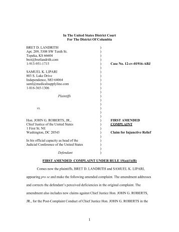 Amended Complaint - Stew Webb