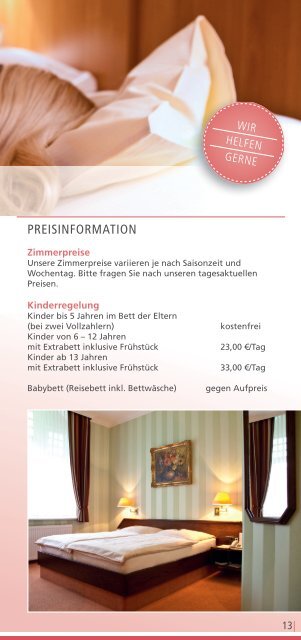 ARRANGEMENTS 2015/2016 Flair Hotel Stüve