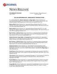 June 2013 Lease & Sales Transactions - Solon Gershman Inc.