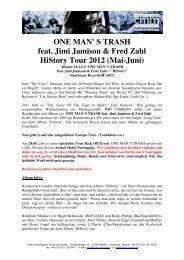 ONE MAN' S TRASH feat. Jimi Jamison & Fred Zahl ... - Sub SoundS