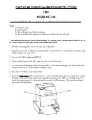 card read sensor calibration instructions for model att 310 - Acroprint