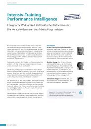 Intensiv-Training Performance Intelligence - xpand international