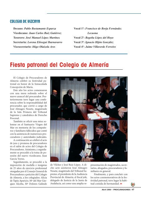 Actualidad Colegial - Consejo General de Procuradores