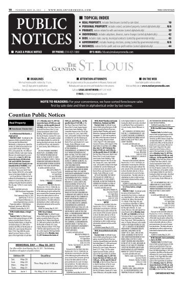 Countian Public Notices - Missouri Lawyers Media