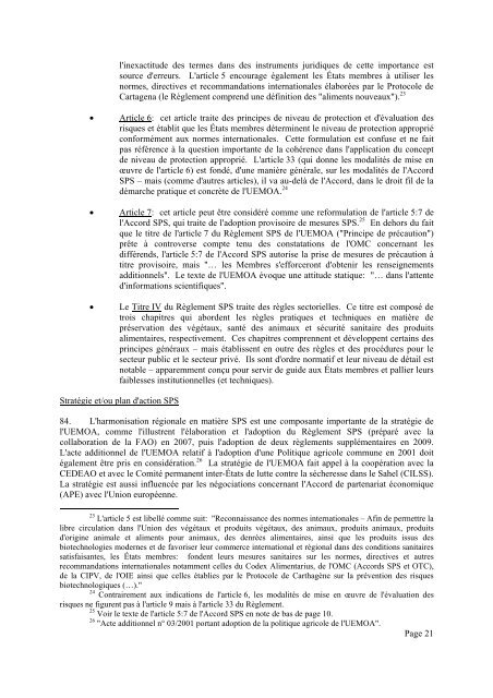 StratÃ©gies et cadres rÃ©gionaux SPS en Afrique - Standards and ...