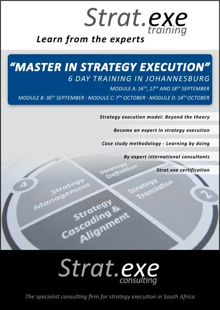 “Master in strategy execution” training - Vibrant Media