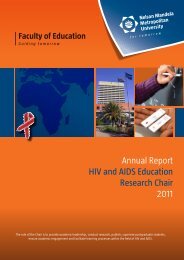 Annual Report HIV and AIDS Education Research Chair 2011