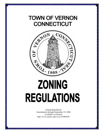 Zoning Regulations Amendments through ... - Town of Vernon