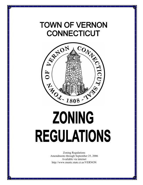 Zoning Regulations Amendments through ... - Town of Vernon