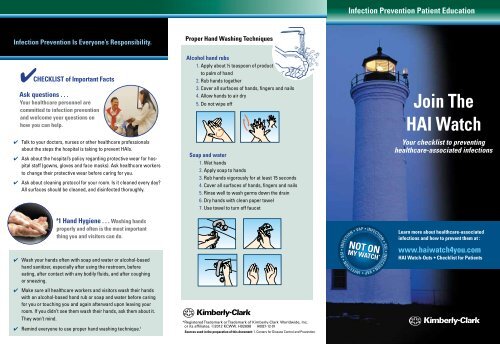 HAI Watchouts Checklist for Patients