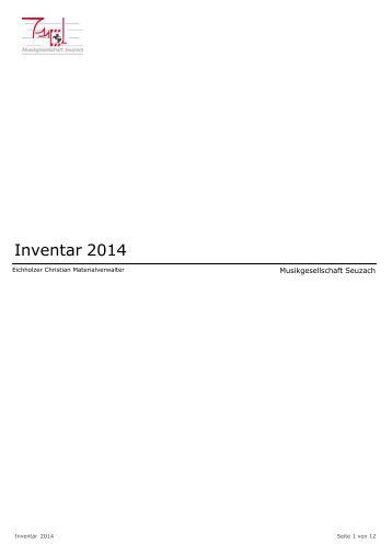 Inventar 2014