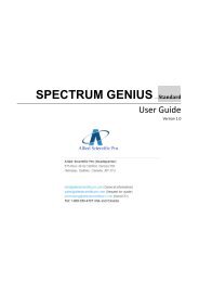 Spectrum Genius User manual - Allied Scientific Pro