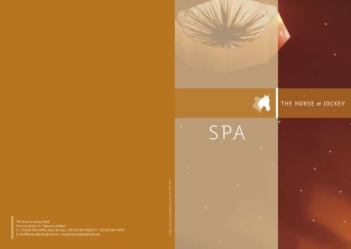SPA Brochure - Horse and Jockey Hotel