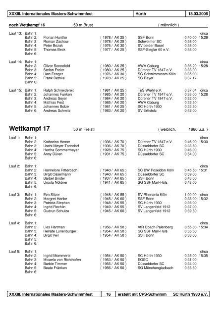 Meldeergebnis PDF ( Internetversion vom 12.3.2006)