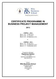 certificate programme in business project ... - Vibrant Media