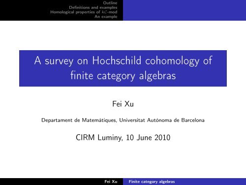 my beamer presentation - Departament de matemàtiques