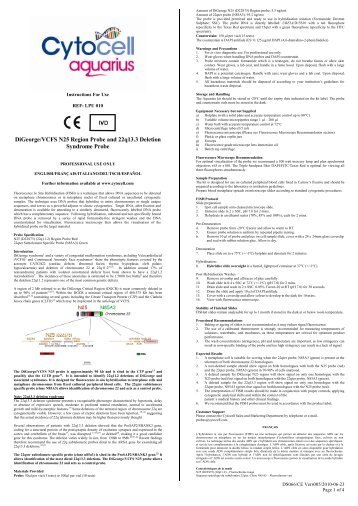 DiGeorge/VCFS N25 Region Probe and 22q13.3 Deletion - AmpliTech