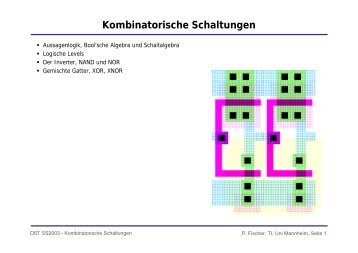 Kombinatorische Schaltungen - Lehrstuhl fÃ¼r Schaltungstechnik und ...