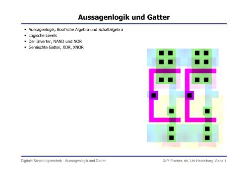 Logik und Gatter - Lehrstuhl fÃ¼r Schaltungstechnik und Simulation