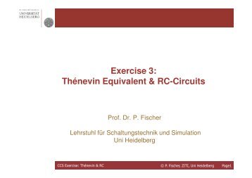 Exercise 3: ThÃ©nevin Equivalent & RC-Circuits - Lehrstuhl fÃ¼r ...